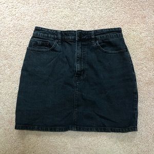 Black Denim Skirt